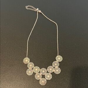 Rose Gold Plated Necklace with Intricate Design
